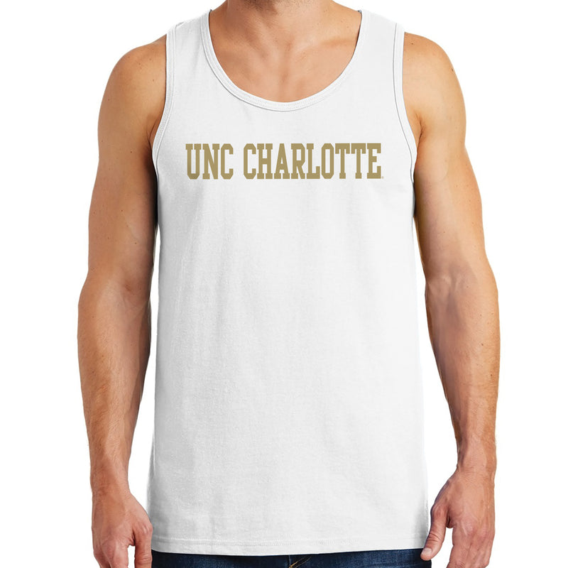 UNC Charlotte Forty-Niners Basic Block Tank Top - White