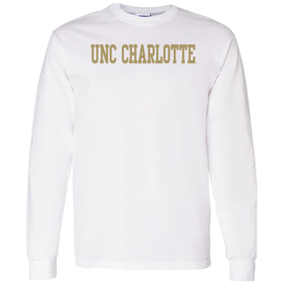 UNC Charlotte Forty-Niners Basic Block Long Sleeve T Shirt - White