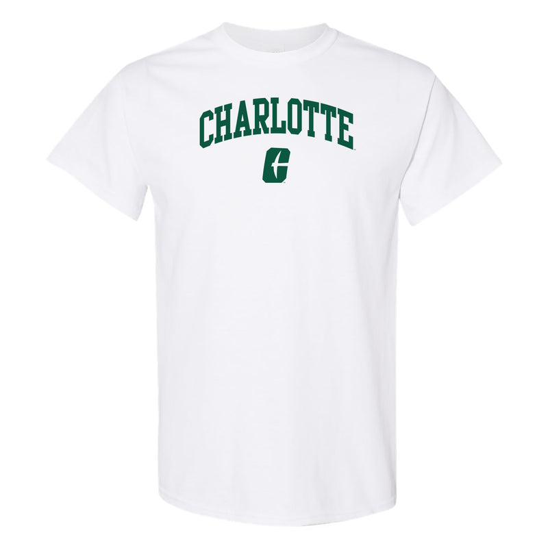 UNC Charlotte Forty-Niners Arch Logo Short Sleeve T Shirt - White