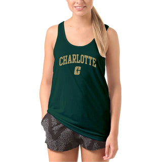 UNC Charlotte Forty-Niners Arch Logo Tank Top - Forest