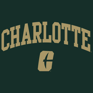 UNC Charlotte Forty-Niners Arch Logo Short Sleeve T Shirt - Forest