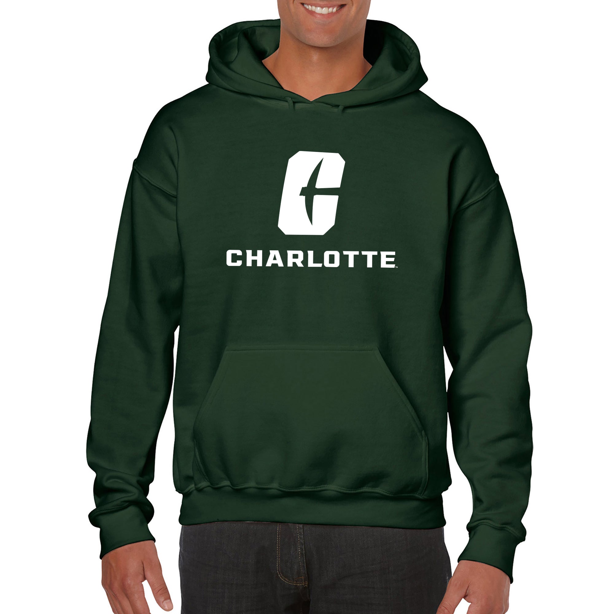 UNC Charlotte Forty-Niners Primary Logo Hoodie Forest