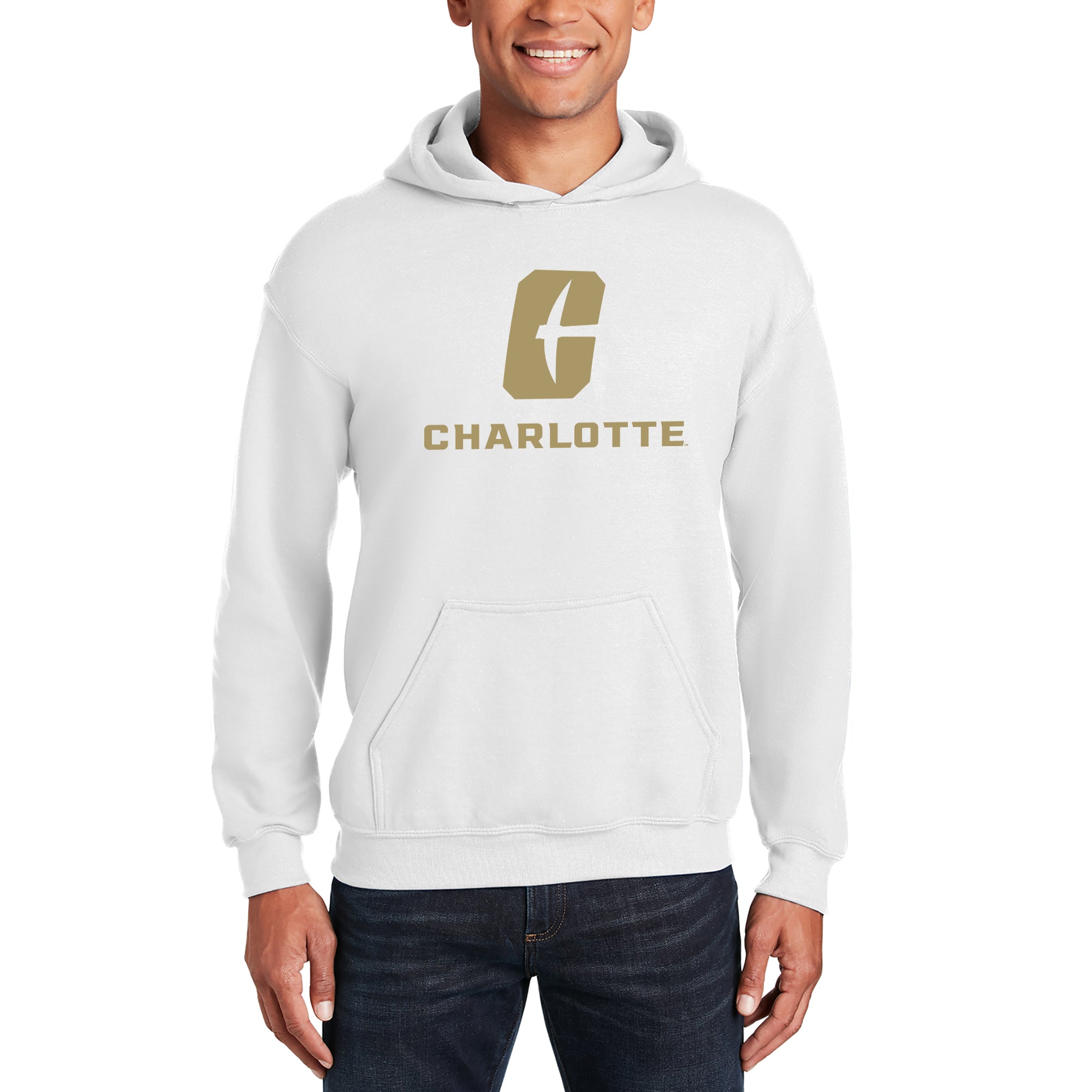 UNC Charlotte Forty-Niners Primary Logo Hoodie White