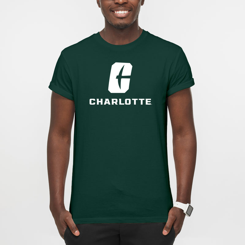 UNC Charlotte Forty-Niners Primary Logo Short Sleeve T Shirt - Forest