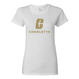 UNC Charlotte Forty-Niners Primary Logo Women's Short Sleeve T Shirt - White