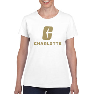 UNC Charlotte Forty-Niners Primary Logo Women's Short Sleeve T Shirt - White