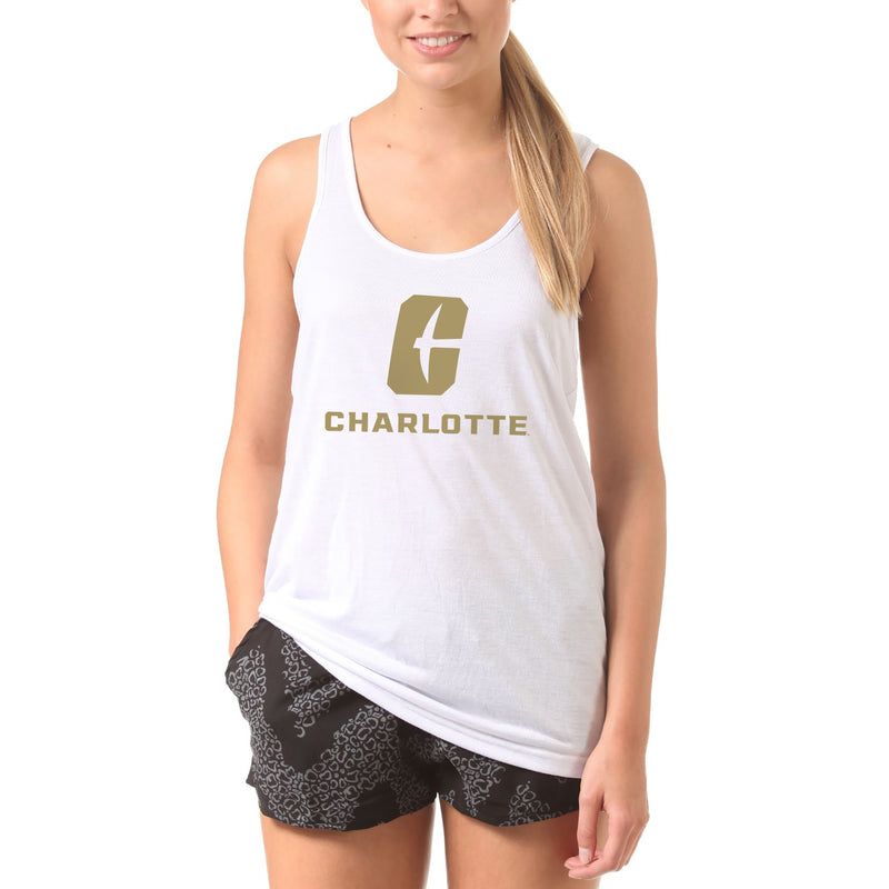 UNC Charlotte Forty-Niners Primary Logo Tank Top - White