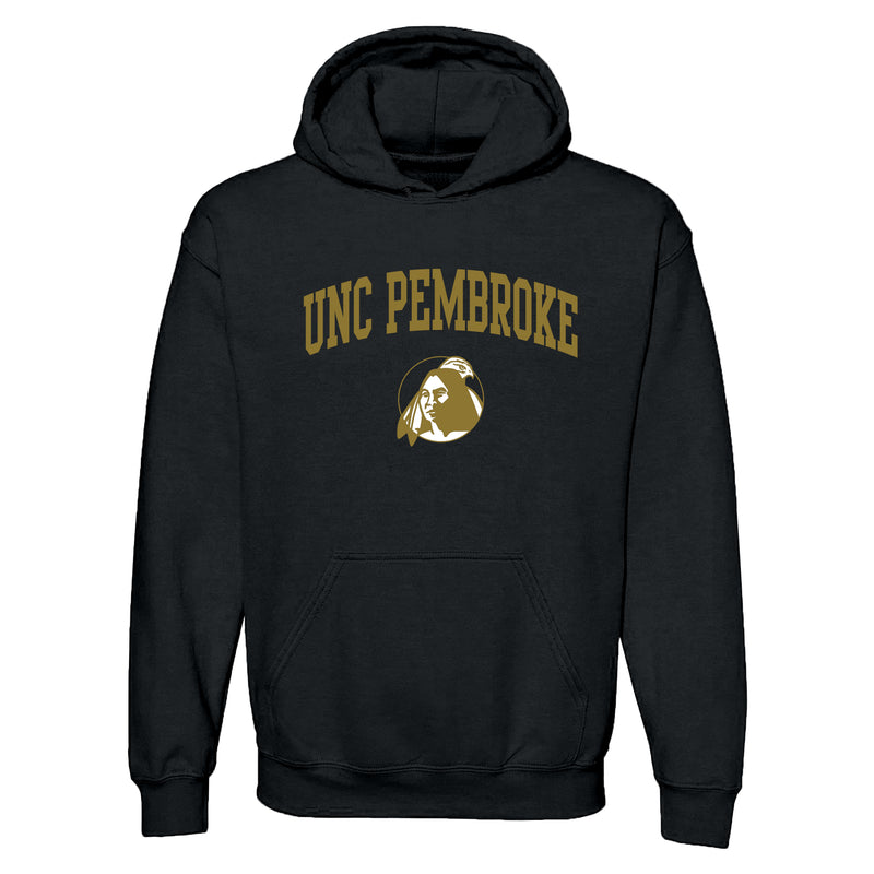 UNC Pembroke Braves Arch Logo Hoodie - Black