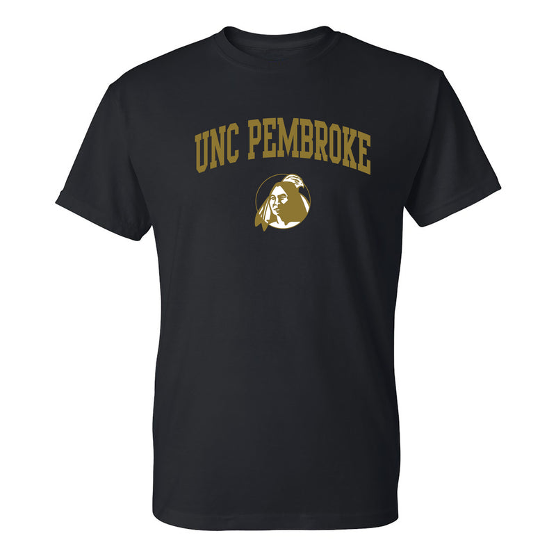 UNC Pembroke Braves Arch Logo T Shirt - Black