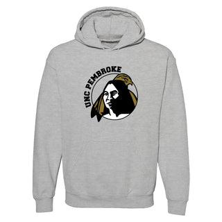 UNC Pembroke Braves Primary Logo Hoodie - Sport Grey