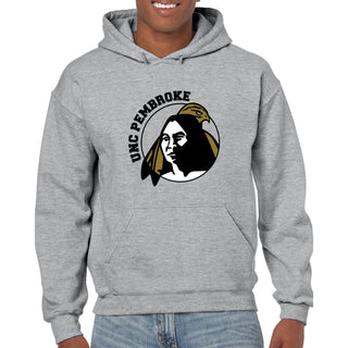 UNC Pembroke Braves Primary Logo Hoodie - Sport Grey