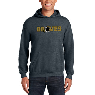 UNC Pembroke Braves Wordmark Hoodie - Dark Heather