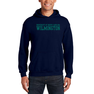 UNC Wilmington Seahawks Basic Block Hoodie - Navy