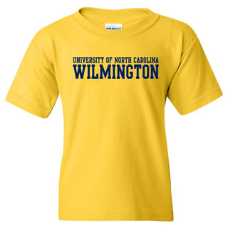 UNC Wilmington Seahawks Basic Block Youth T Shirt - Daisy