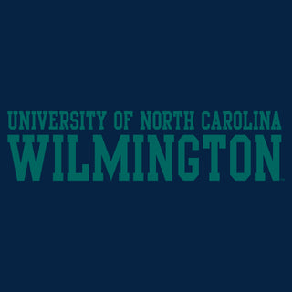 UNC Wilmington Seahawks Basic Block Long Sleeve T Shirt - Navy