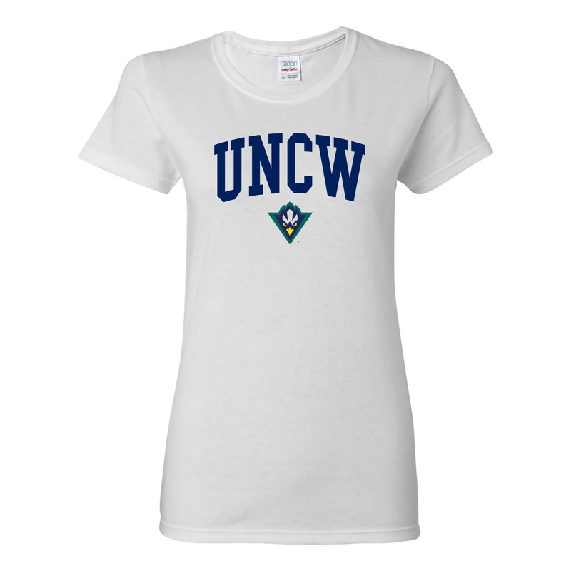 UNC Wilmington Seahawks Arch Logo Womens T Shirt - White