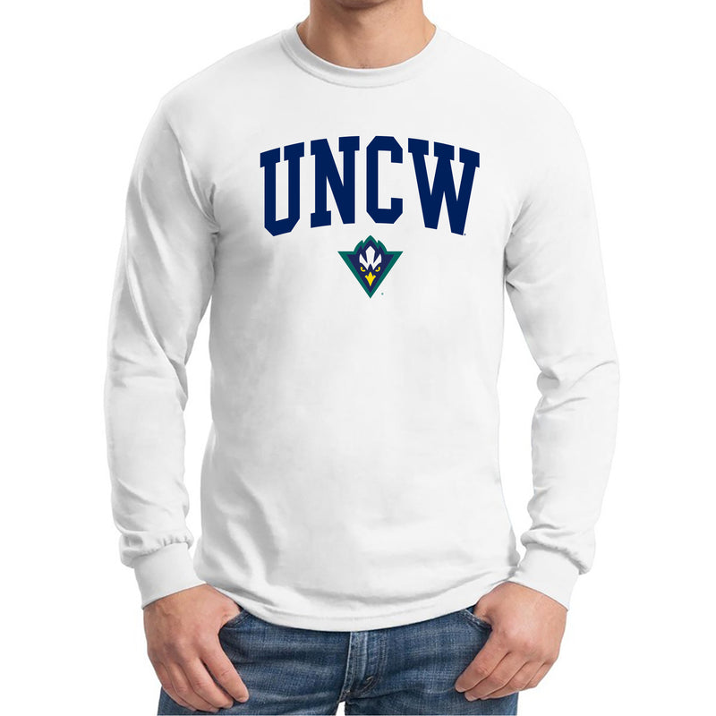 UNC Wilmington Seahawks Arch Logo Long Sleeve T Shirt - White