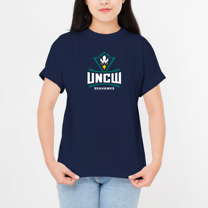 UNC Wilmington Seahawks Primary Logo T Shirt - Navy
