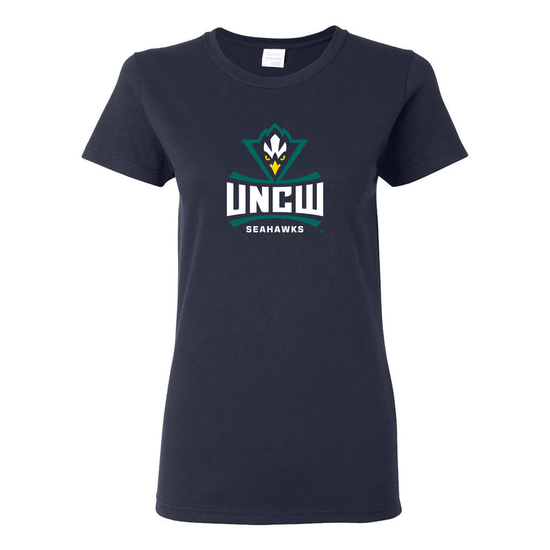 UNC Wilmington Seahawks Primary Logo Womens T Shirt - Navy