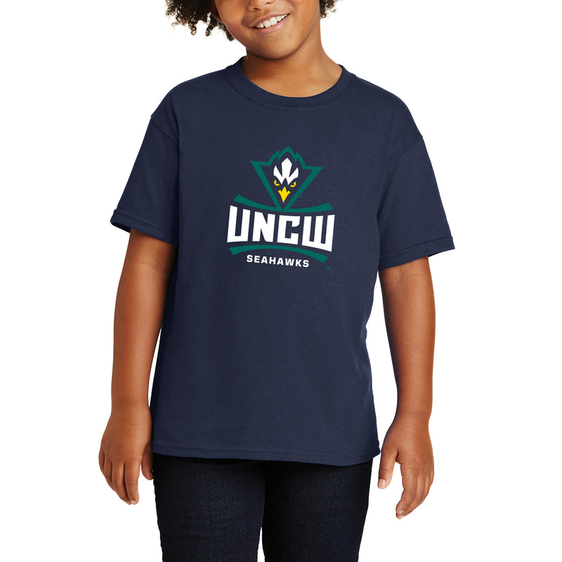 UNC Wilmington Seahawks Primary Logo Youth T Shirt - Navy
