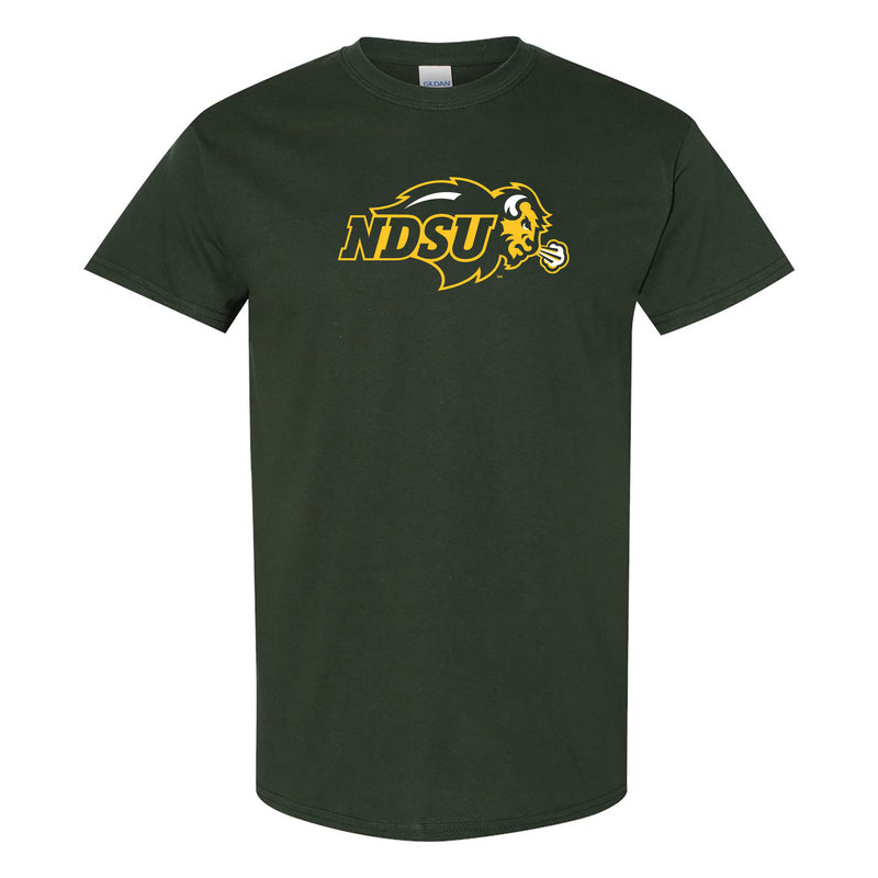 North Dakota State University Bison Primary Logo Short Sleeve T Shirt - Forest