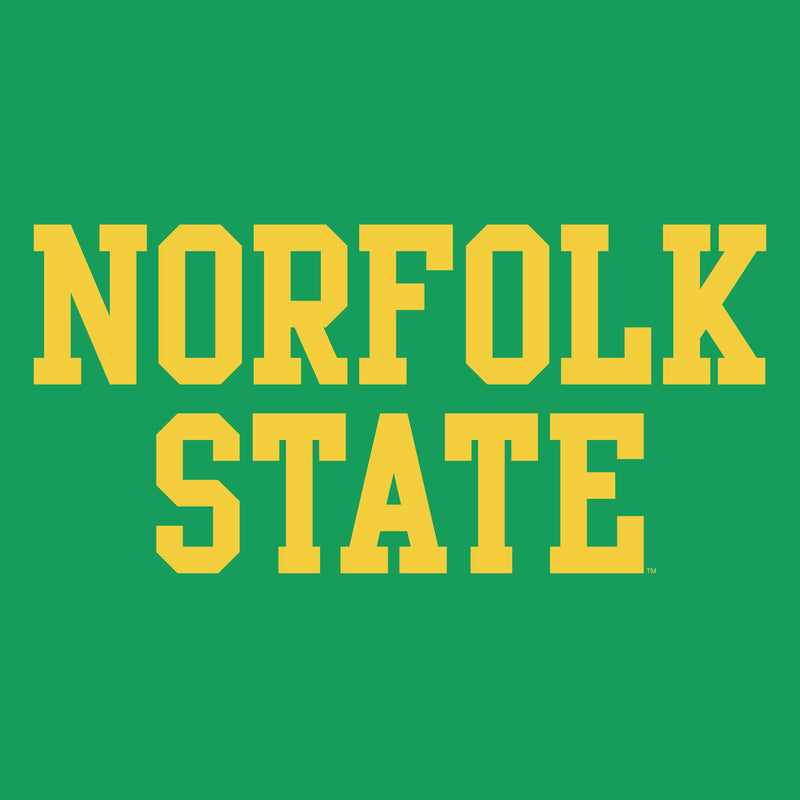 Norfolk State University Spartans Basic Block Long Sleeve T Shirt - Irish Green