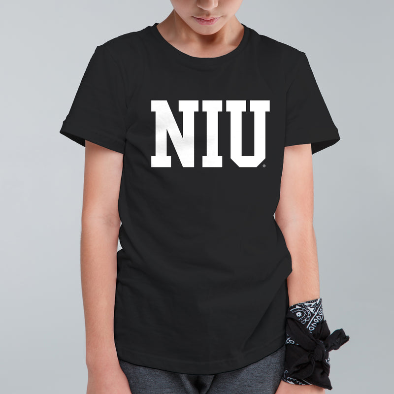 Northern Illinois Basic Block Youth T-Shirt - Black