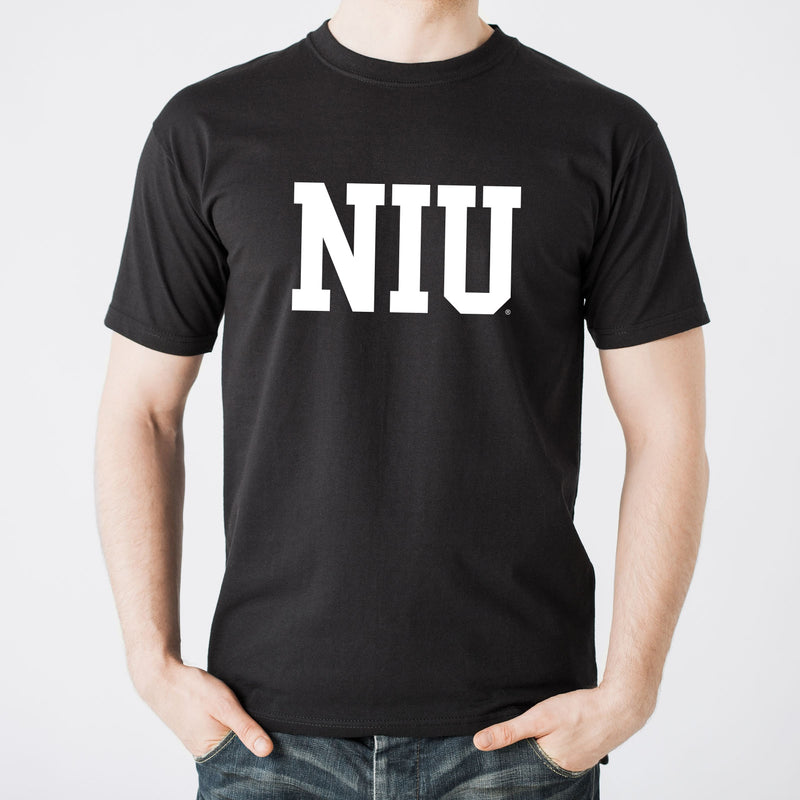 Northern Illinois University Huskies Basic Block Short Sleeve T Shirt - Black