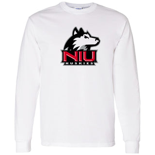 Northern Illinois Primary Logo Long Sleeve - White