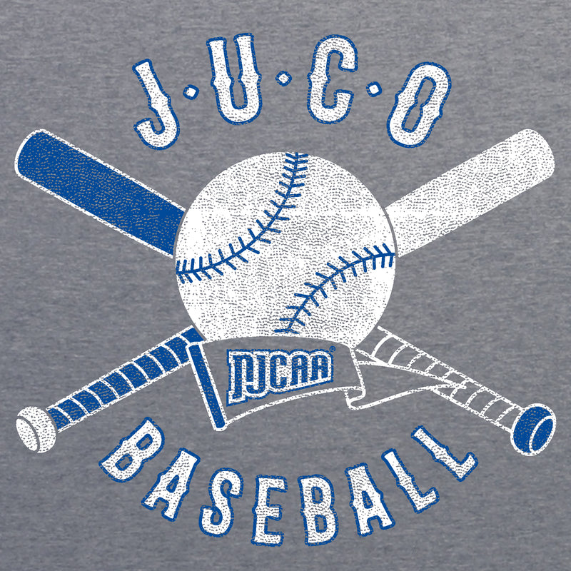 NJCAA JUCO Baseball Emblem - Junior College Athletics Triblend T Shirt - Premium Heather