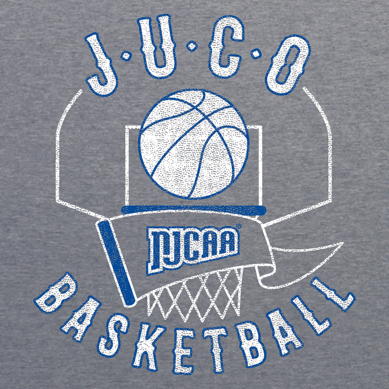 NJCAA JUCO Basketball Emblem - Junior College Athletics Triblend T Shirt - Premium Heather
