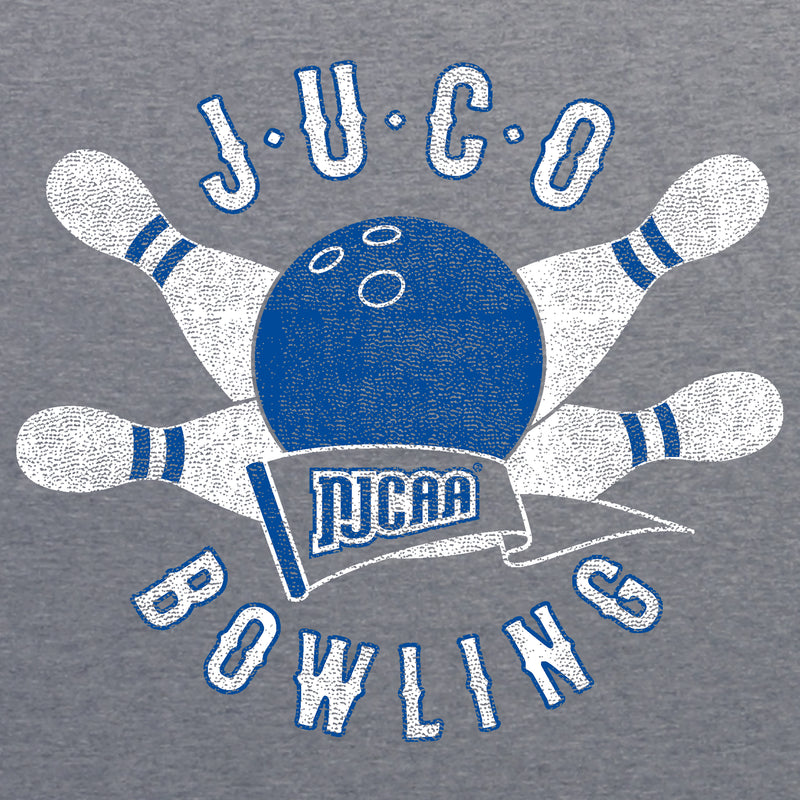 NJCAA JUCO Bowling Emblem - Junior College Athletics Triblend T Shirt - Premium Heather