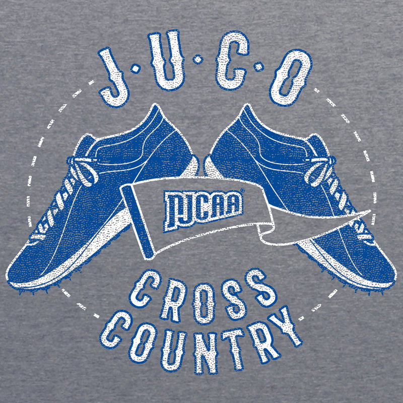 NJCAA JUCO Cross Country Emblem - Junior College Athletics Triblend T Shirt - Premium Heather