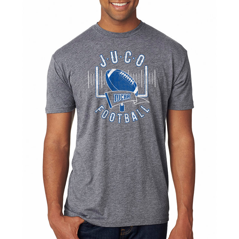 NJCAA JUCO Football Emblem - Junior College Athletics Triblend T Shirt - Premium Heather