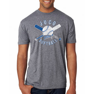 NJCAA JUCO Softball Emblem - Junior College Athletics Triblend T Shirt - Premium Heather