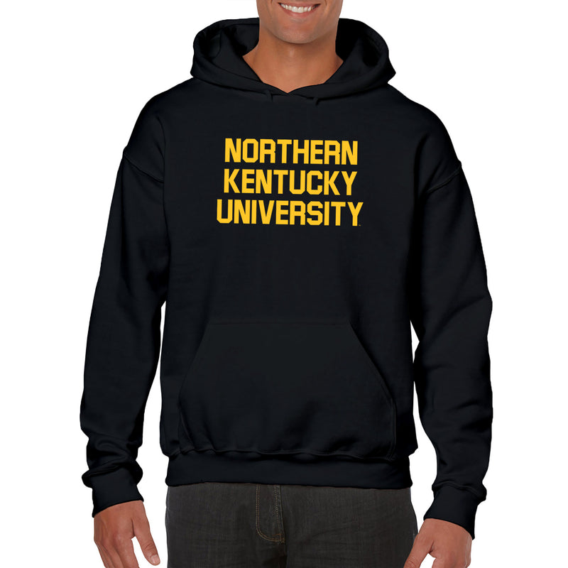 Northern Kentucky University Norse Basic Block Heavy Blend Hoodie - Black