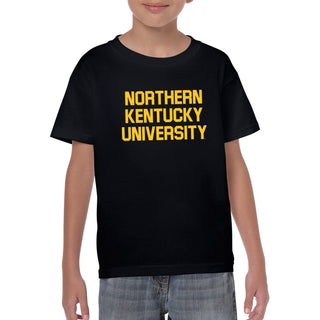 Northern Kentucky University Norse Basic Block Youth Short Sleeve T Shirt - Black