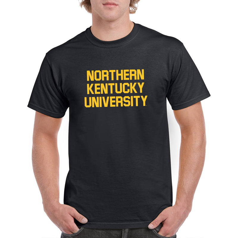 Northern Kentucky University Norse Basic Block Short Sleeve T Shirt - Black