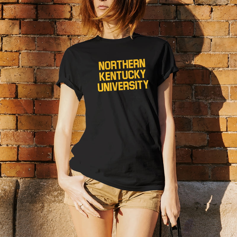 Northern Kentucky University Norse Basic Block Short Sleeve T Shirt - Black