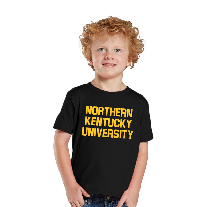 Northern Kentucky University Norse Basic Block Toddler Short Sleeve T Shirt - Black