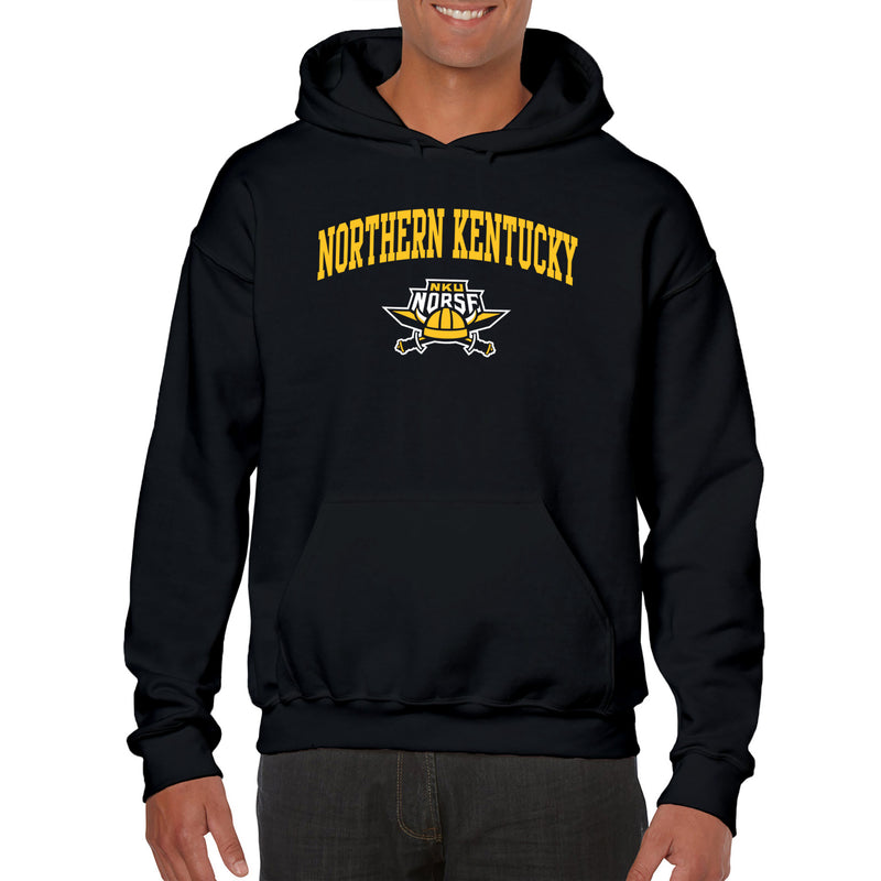Northern Kentucky University Norse Arch Logo Heavy Blend Hoodie - Black
