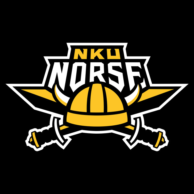 Northern Kentucky University Norse Primary Logo Long Sleeve T Shirt - Black
