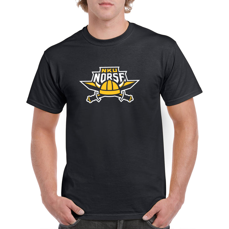 Northern Kentucky University Norse Primary Logo Short Sleeve T Shirt - Black