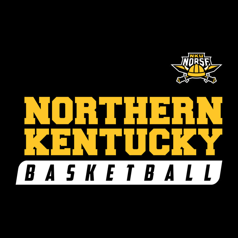 Northern Kentucky University Norse Basketball Slant Short Sleeve T Shirt - Black
