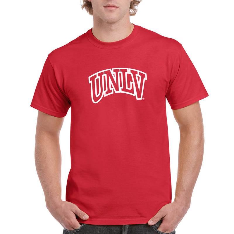 University of Nevada Las Vegas Rebels Arch Logo Short Sleeve T Shirt - Red