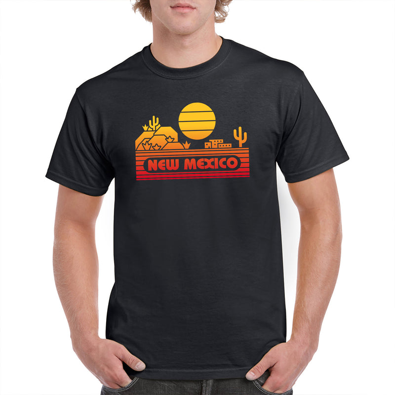 New Mexico Groovy Sunset T-Shirt - Black