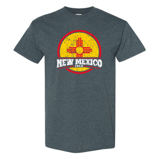 New Mexico Distressed Circle T-Shirt - Dark Heather