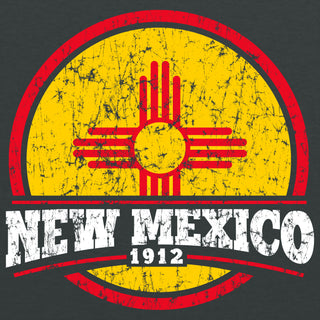 New Mexico Distressed Circle T-Shirt - Dark Heather