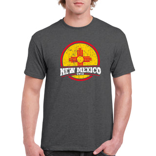 New Mexico Distressed Circle T-Shirt - Dark Heather