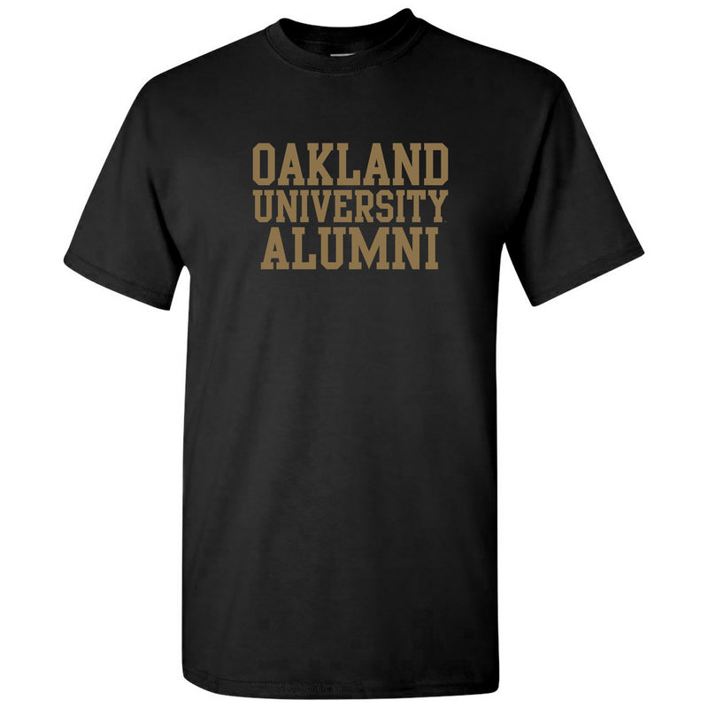 Oakland University Golden Grizzlies Alumni Basic Block Short Sleeve T Shirt - Black
